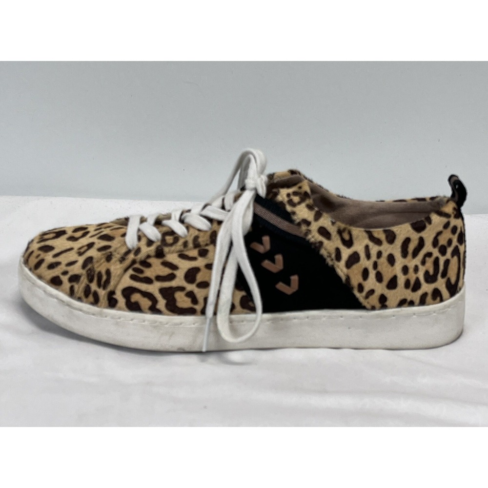 Womens Jack Rogers Ainsley Leopard Print Calf Shoes Sneakers Sz 10 GUC